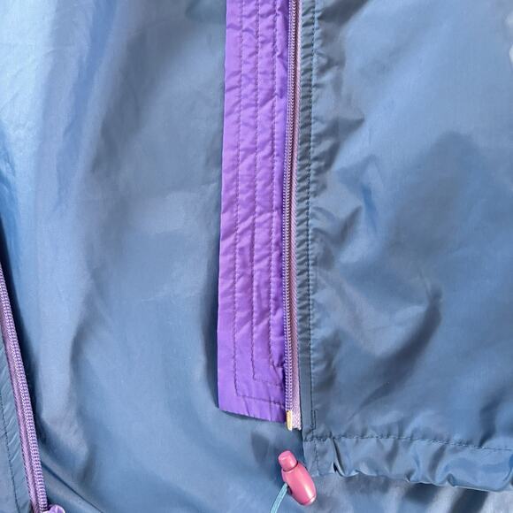 Vintage Eastern Mountain Sports Nylon Blue Rain Jacket Windbreaker Size Large - Picture 10 of 16
